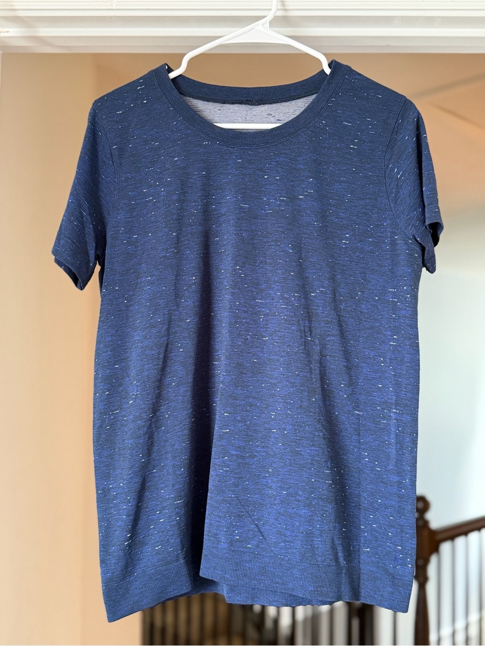 Lululemon Swiftly Tech 2.0 Short Sleeve Heathered Blue Running Top Seamless